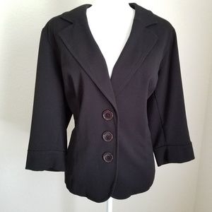 Lane Bryant Tri-Button Midsleeve Blazer Jacket